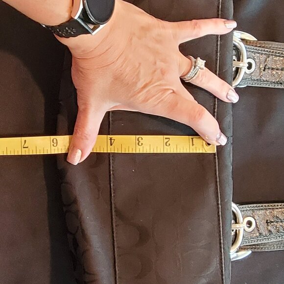 Coach Soho Signature Black Canvas & Leather Tote - Picture 14 of 16